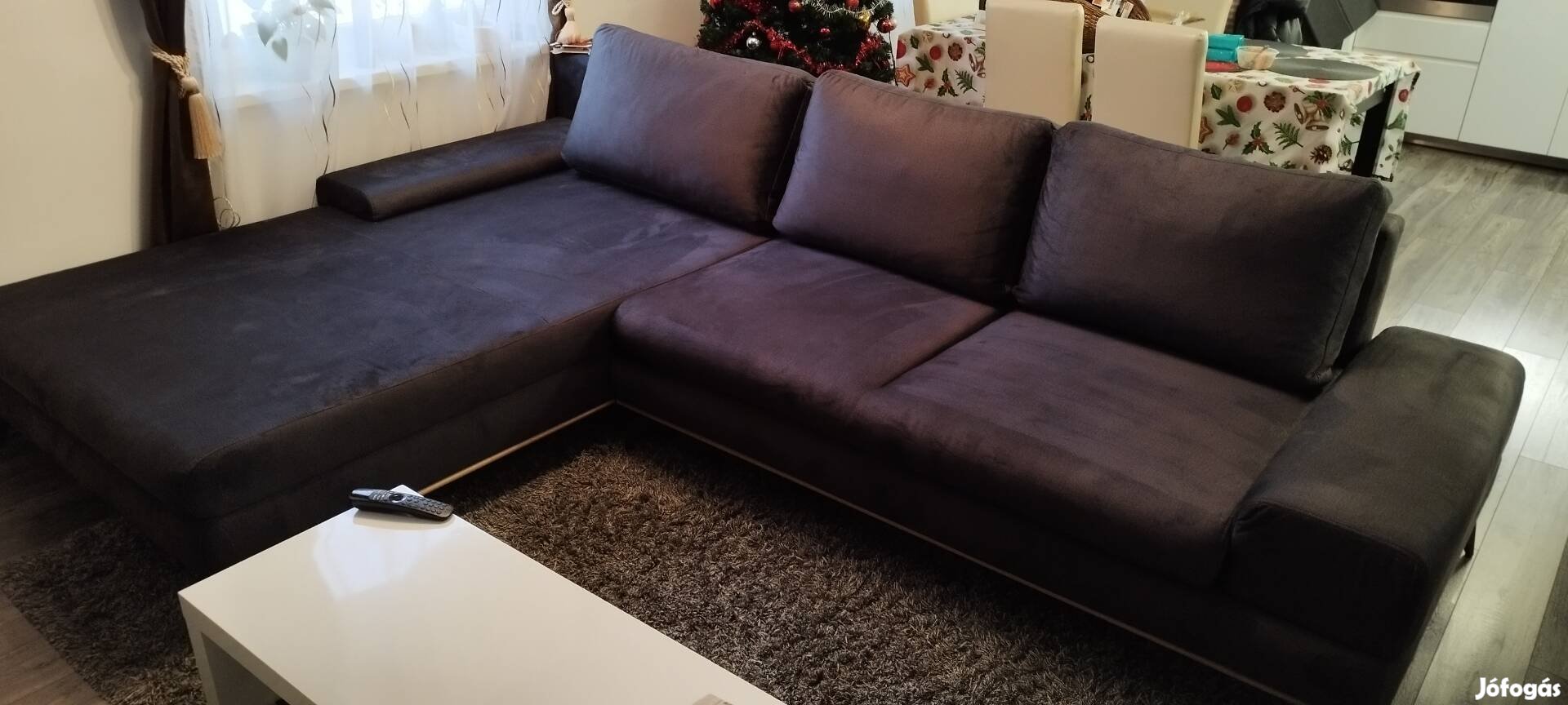 Windsor & Co Sofas Planet sarok kanapé sötét szűrke ágyazható 