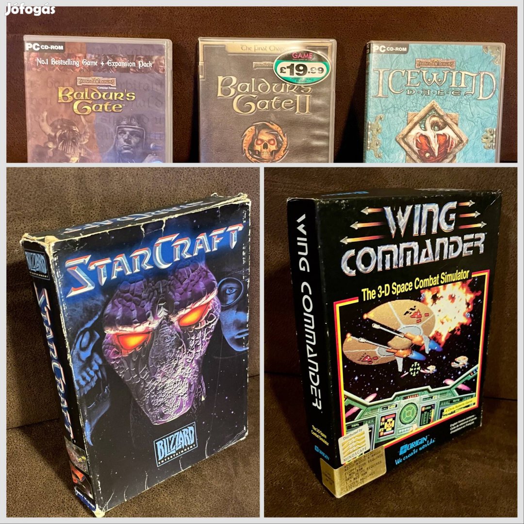 Wing Commander, Starcraft  PC Big Box játékok és az apró