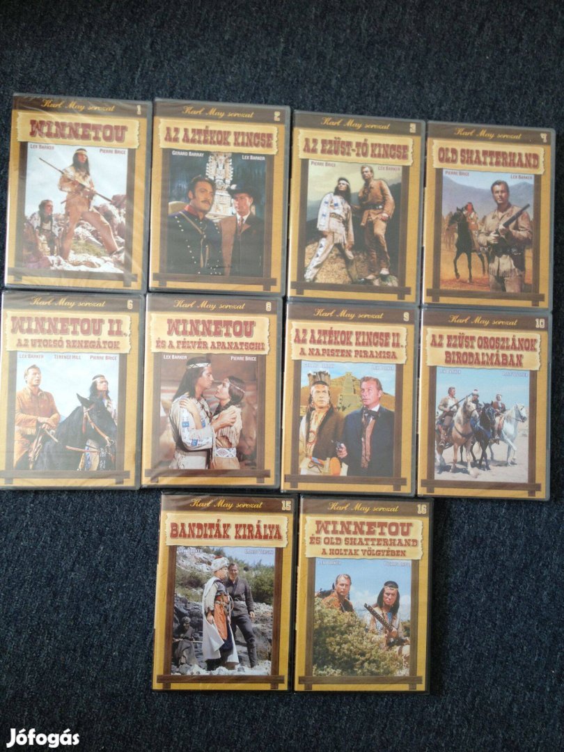 Winnetou eredeti új fóliás dvd gyűjtemény eladó összesen 5000 Ft 10 db