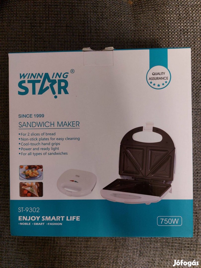 Winningstar - Tapadásmentes melegszendvics sütő - 750 W