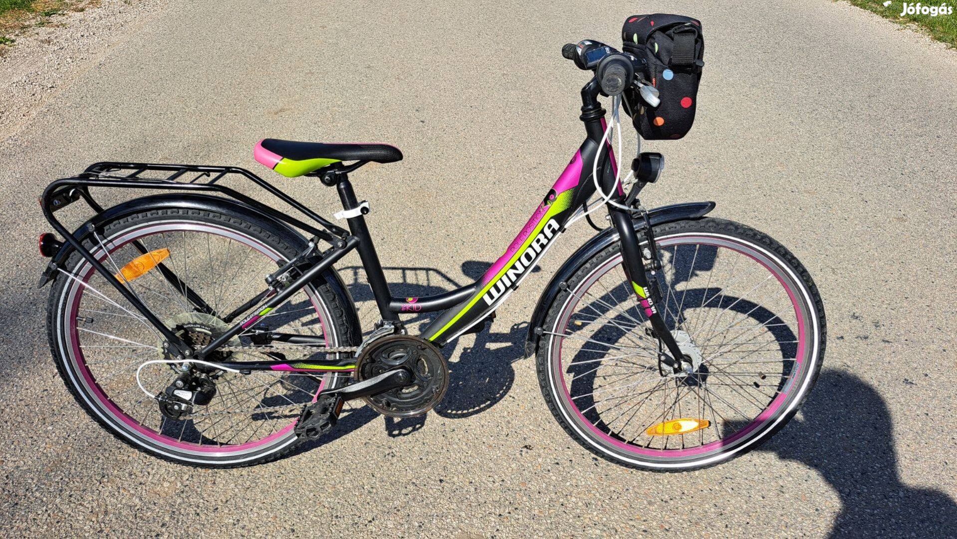 Winora 24-es gyermek kerékpár, agydinamós világítással, Új ÁLL