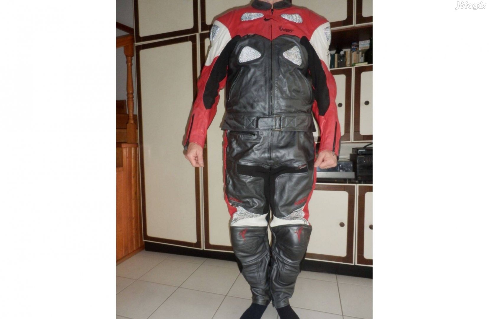 Wintex (osztrák) kétrészes motoros bőrruha 62 méretű, kb XXL