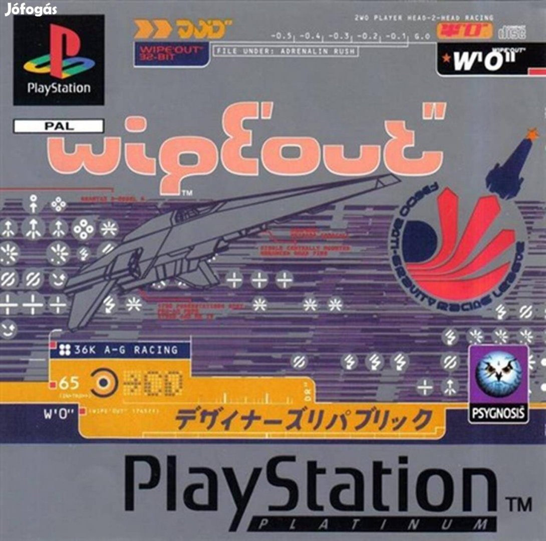 Wipeout, Platinum Ed., Boxed PS1 játék