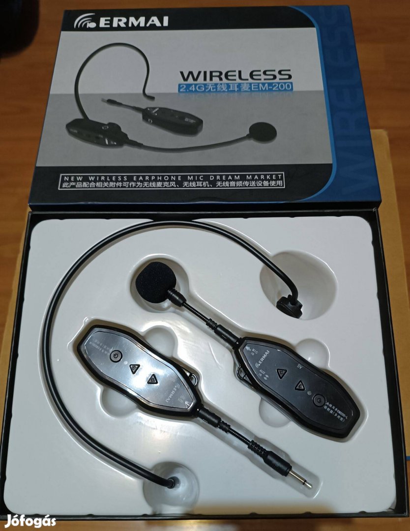 Wireless headset mikrofon 2,4Ghz