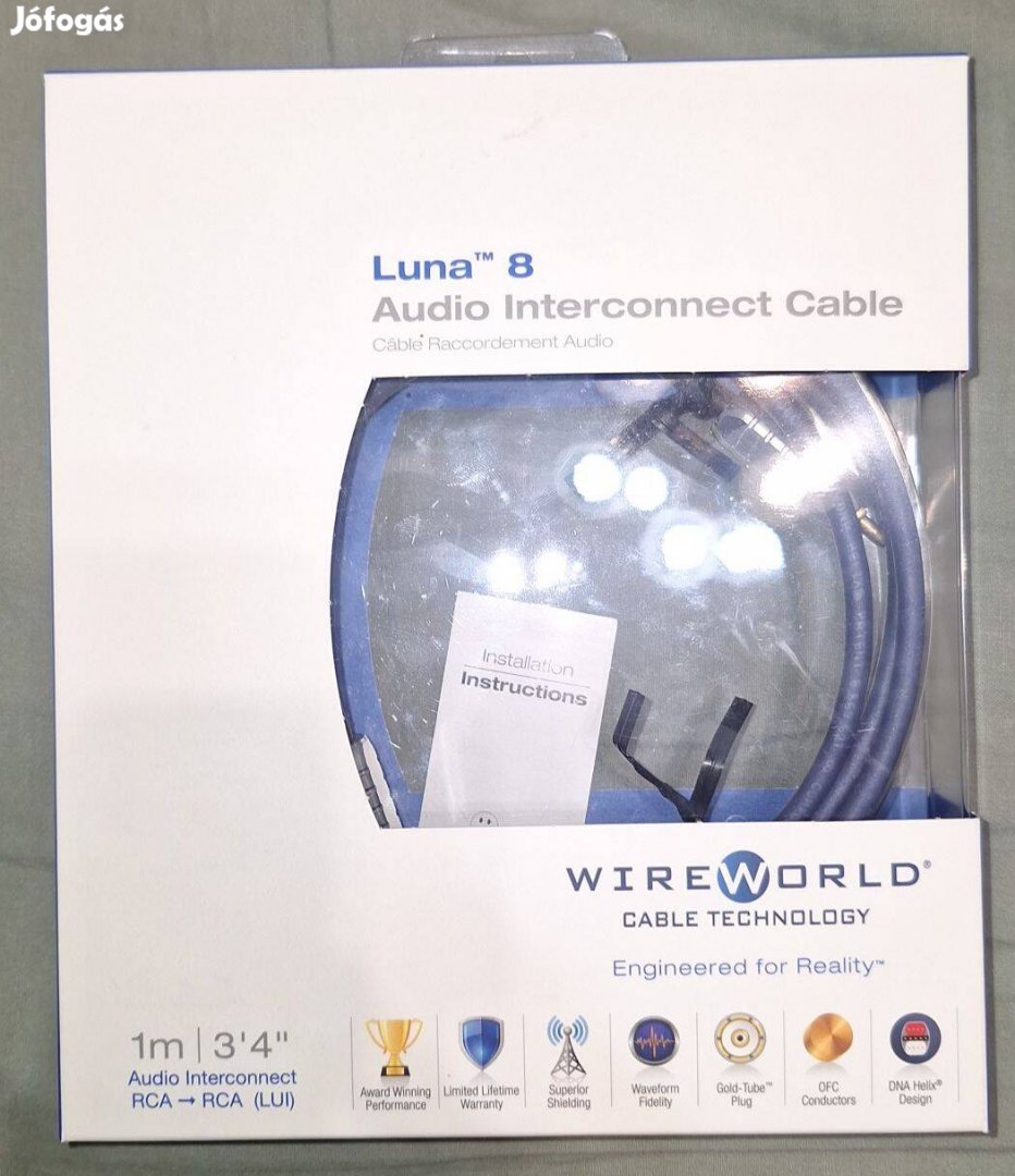 Wireworld Luna 8 Audio Interconnect RCA kábel 1m