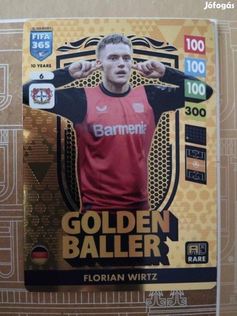 Wirtz (Leverkusen) FIFA 365 2025 Golden Baller Top Master focis kártya