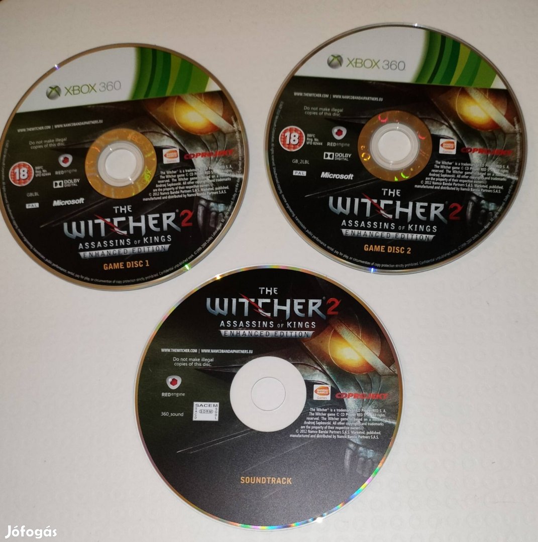 Witcher 2 , Xbox 360 játék, 3 lemezes 