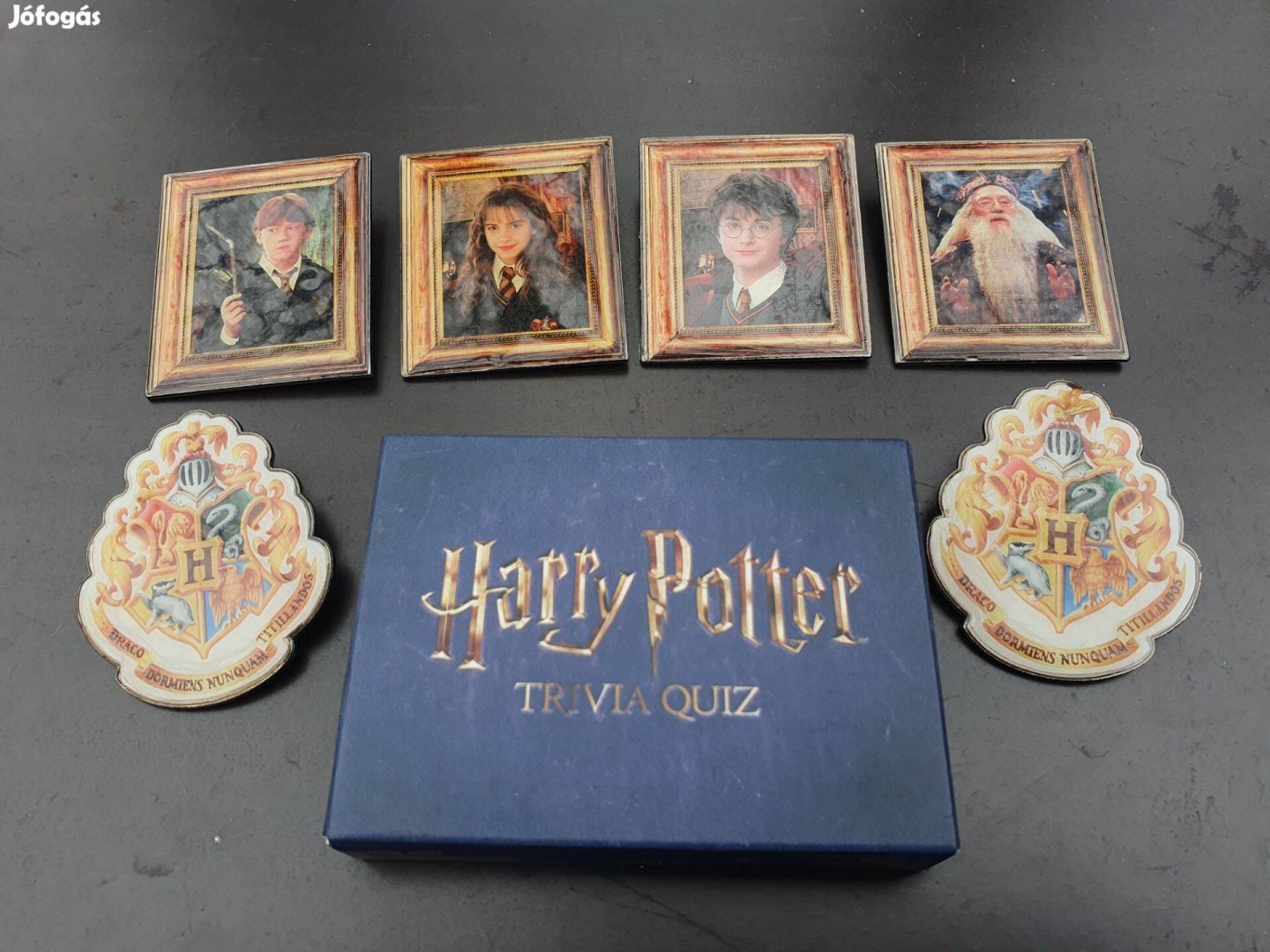 Wizarding World Harry Potter Trivia Quiz kártya +fém kitűzők -új