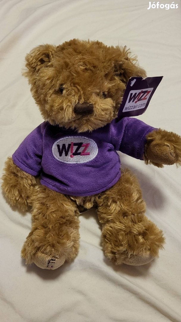 Wizz Air logós plüss Teddy maci (régi arculat), új (wizzair)