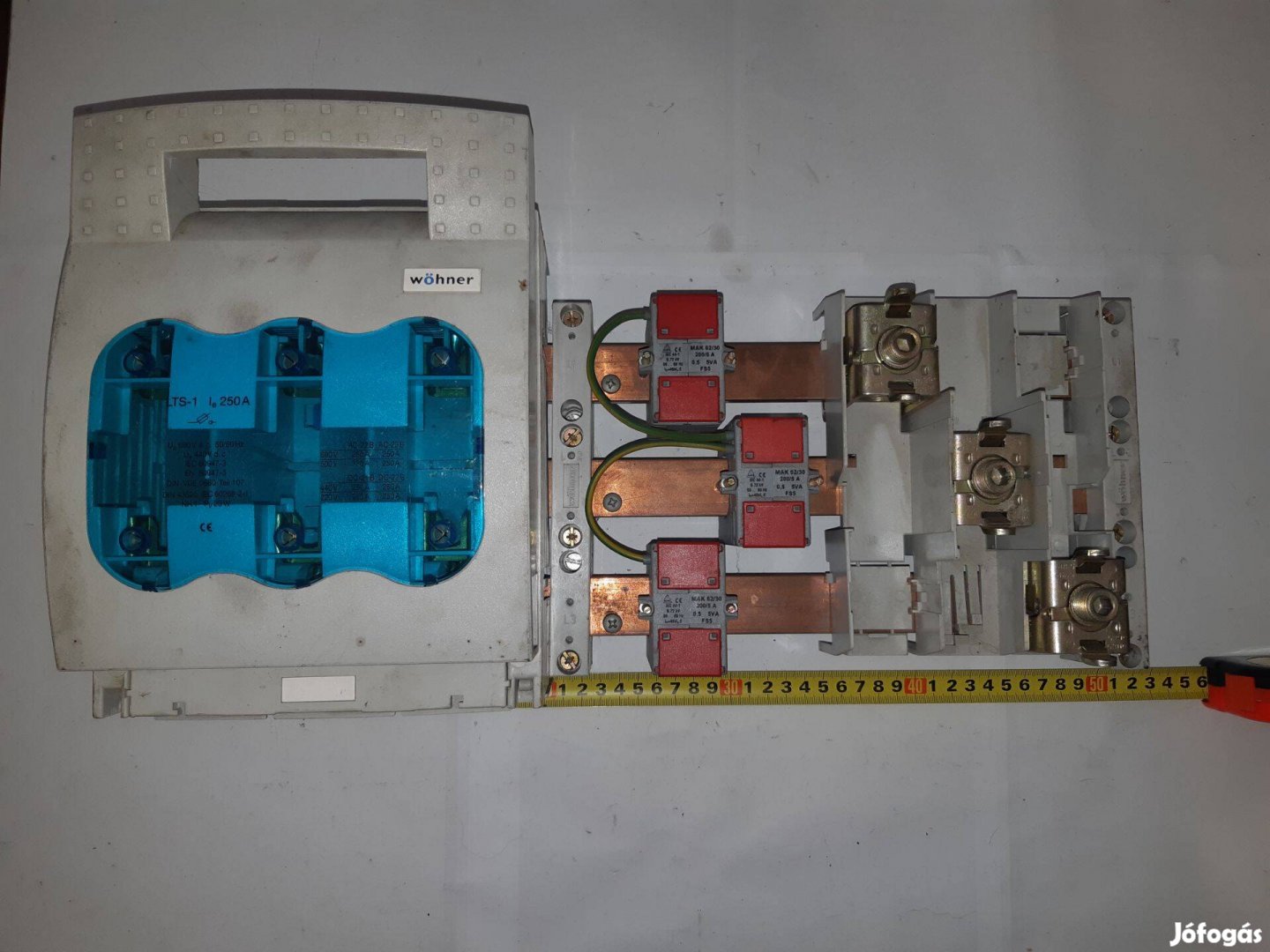 Wöhner LTS-1 biztosítós szakaszoló kapcsoló, 3 db 500x10x30