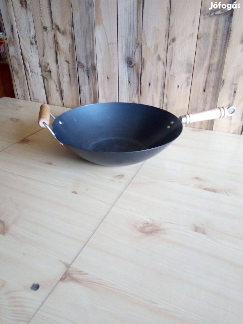 Wok serpenyő, nyeles lábas IKEA, 35x9 cm