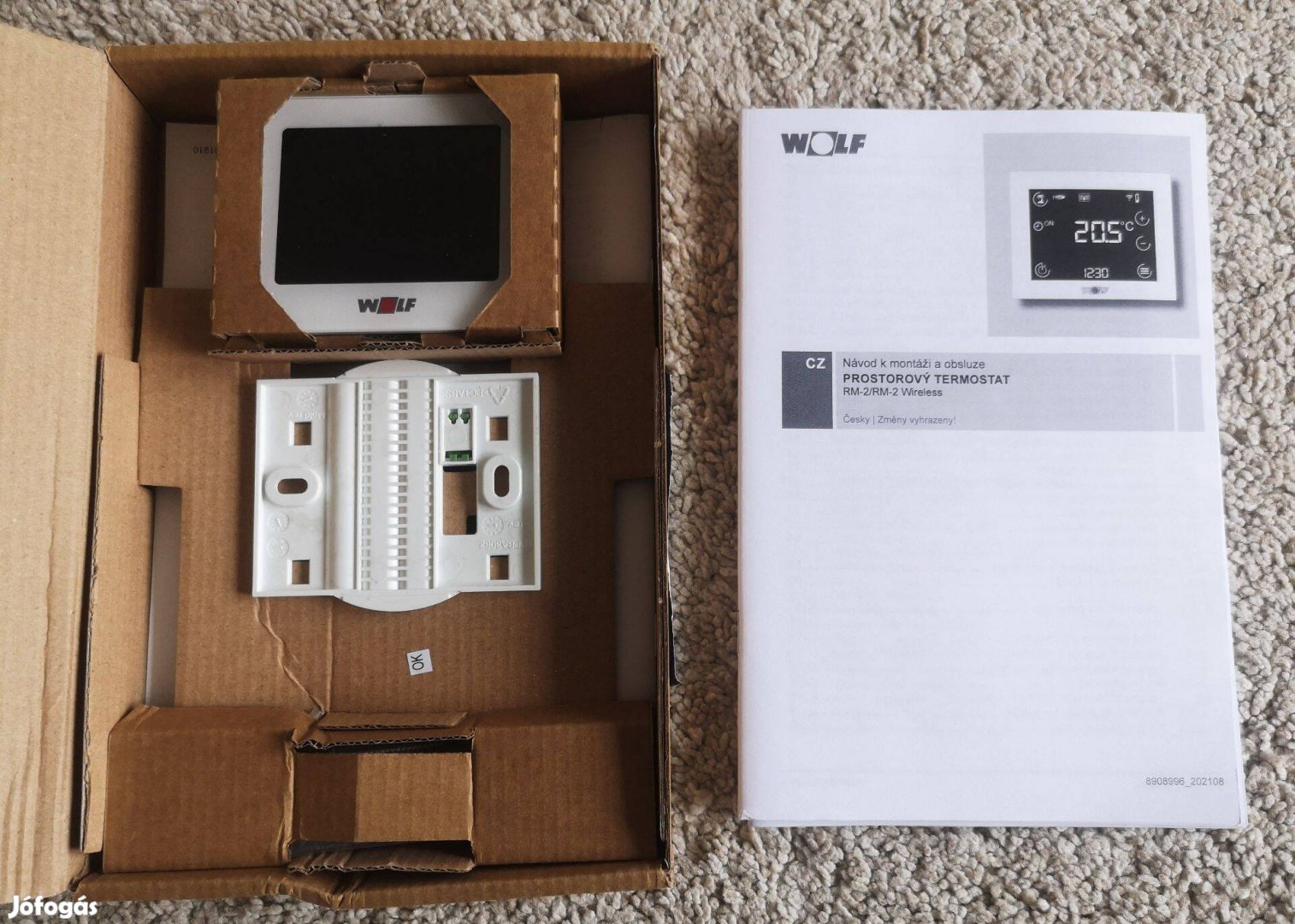 Wolf RM-2 programozható digitális szobatermosztát, termosztát
