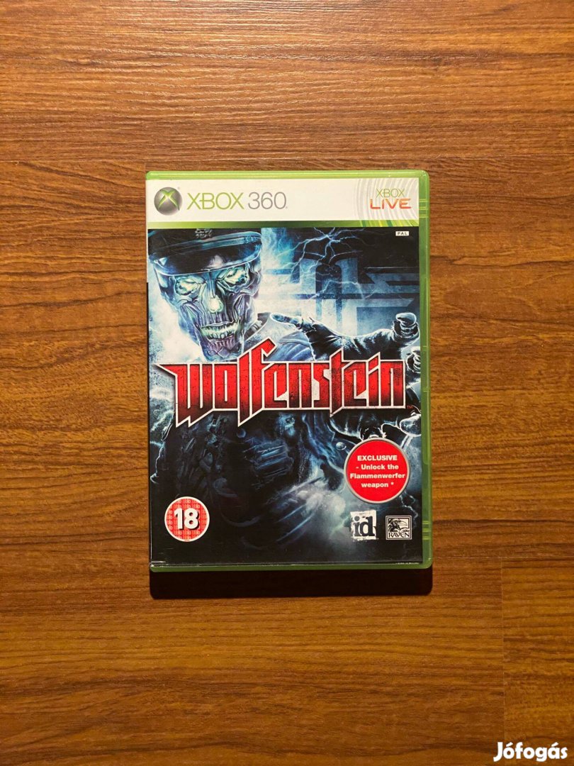 Wolfenstein eredeti Xbox 360 játék