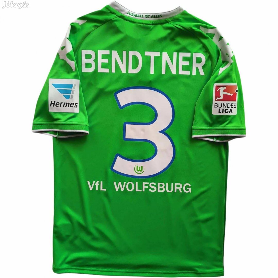 Wolfsburg 2015-16 Kappa vendég Nicklas Bendtner *Aláírt* foci mez S-es