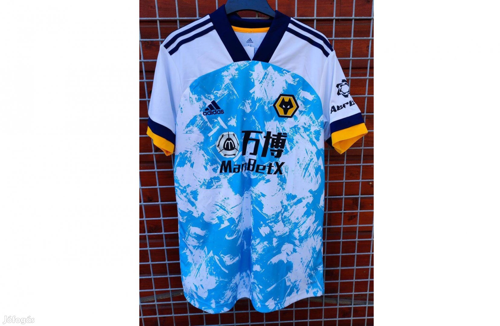 Wolverhampton Wanderers FC eredeti adidas 2020-21 kék mez (M-es)