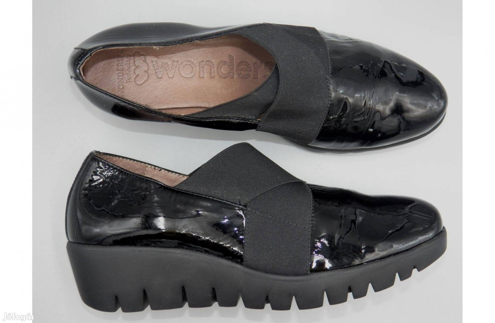 Wonders lakkbőr belebújós cipő, 37,5 38