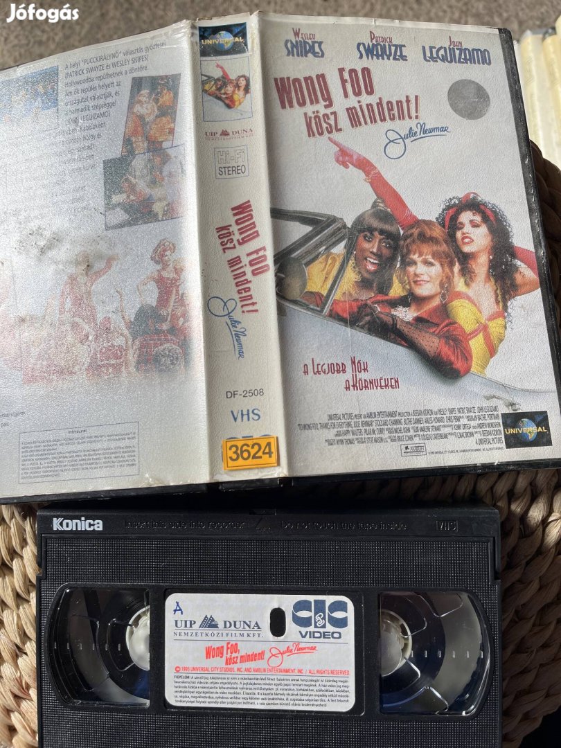 Wong Foo kösz mindent vhs