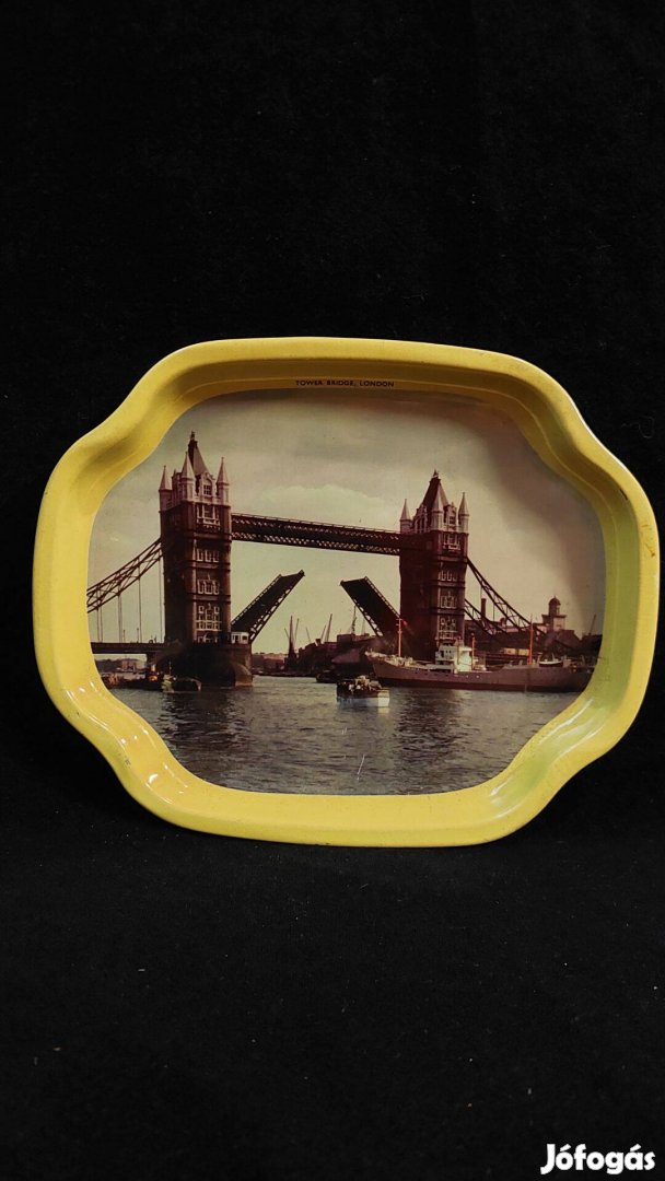 Worcester Ware retro fém tálca az 50-es évekből, London