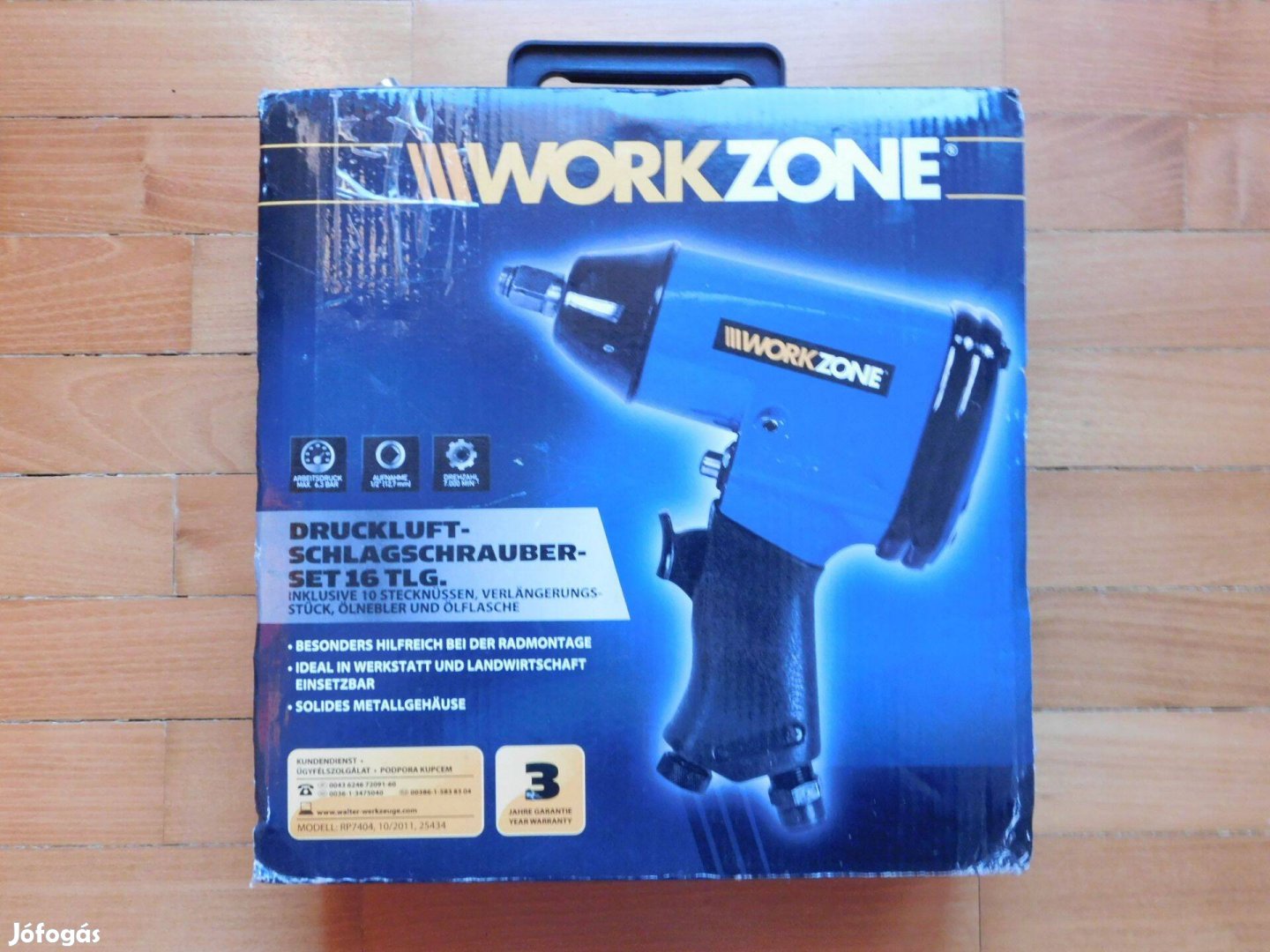 Workzone ALDI levegős pneumatikus ütvecsavarozó készlet 16 részes, új