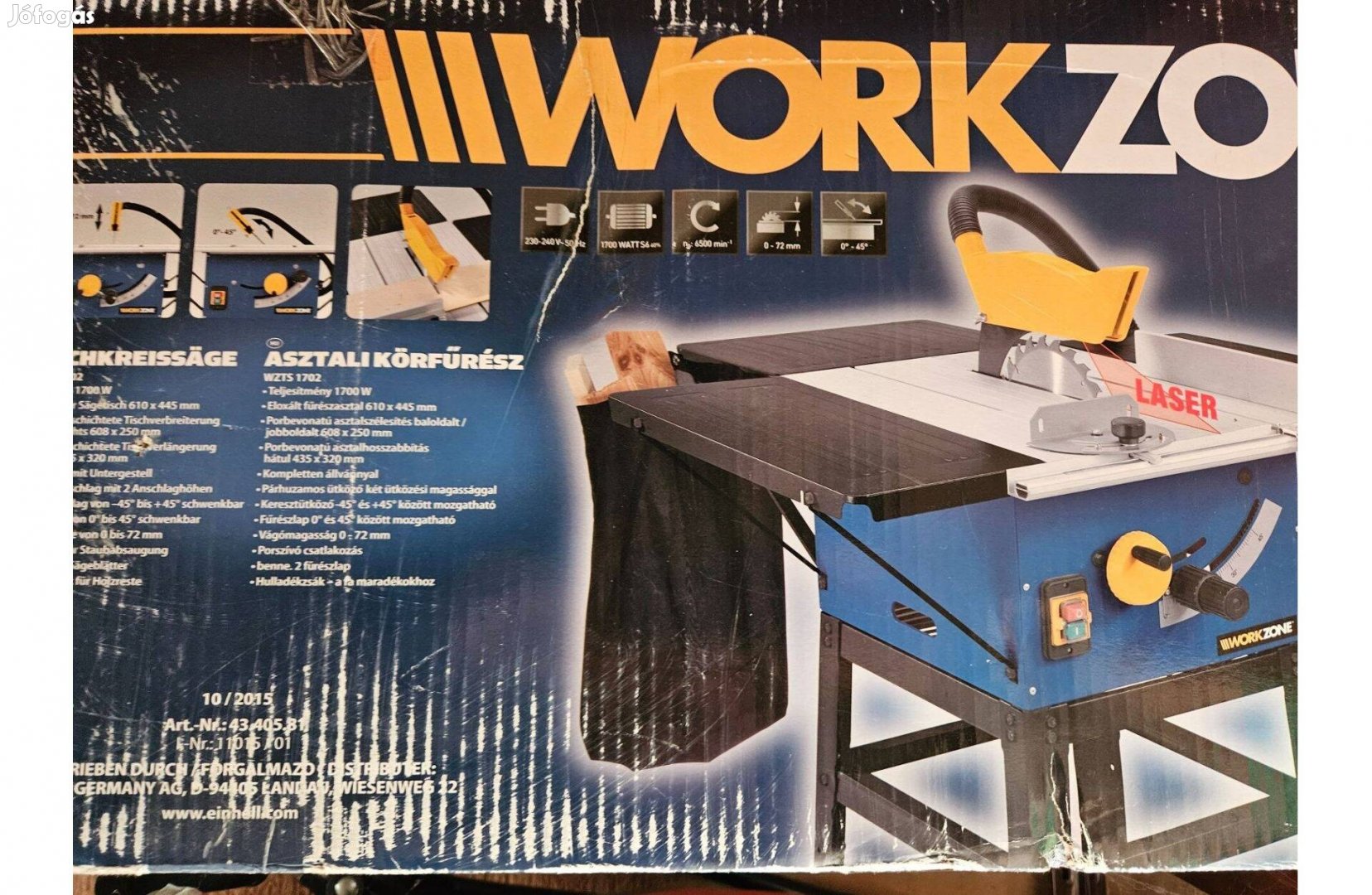 Workzone Asztali körfűrész gép