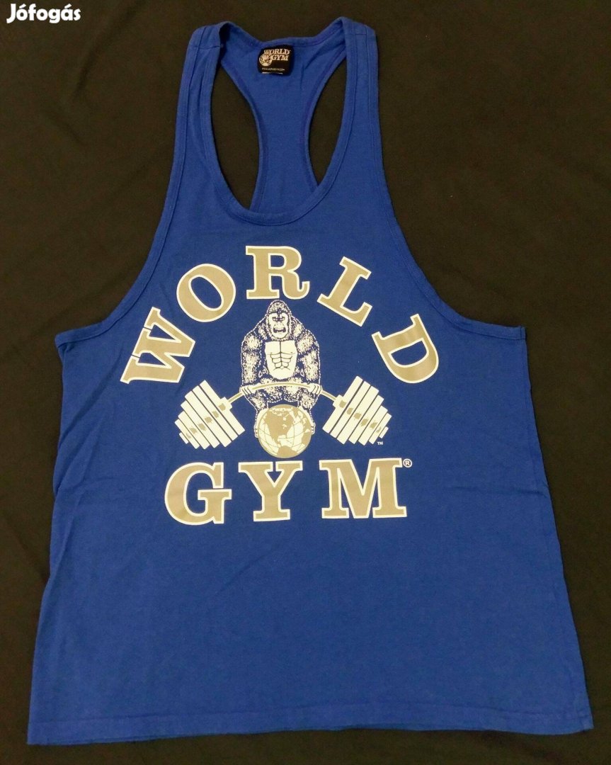 World Gym fitnesz trikó Made in U.S.A. M-es méretben Új, Ritkaság!