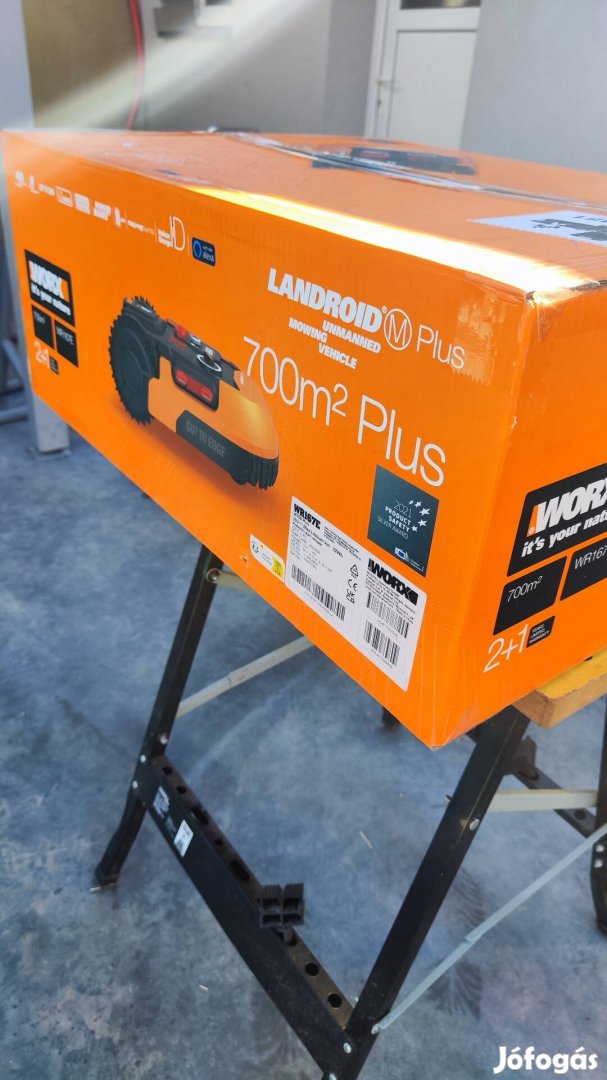 Worx Landroid M700 Plusz W167E robotfűnyíró új 3 év garancia 
