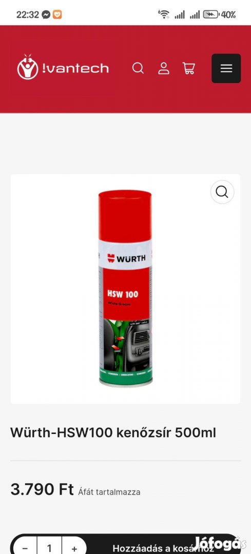 Würth Hsw 100 kenőzsír