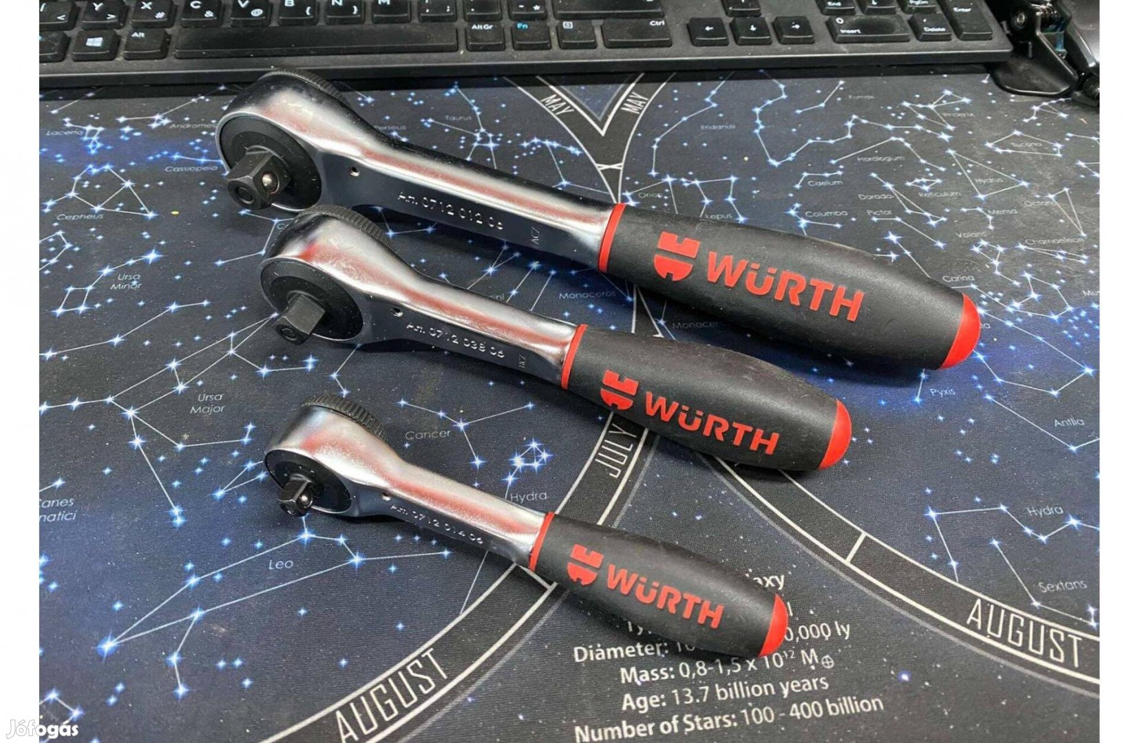 Würth Irányváltós racsnis kar, 360°-ban elforgatható markolattal