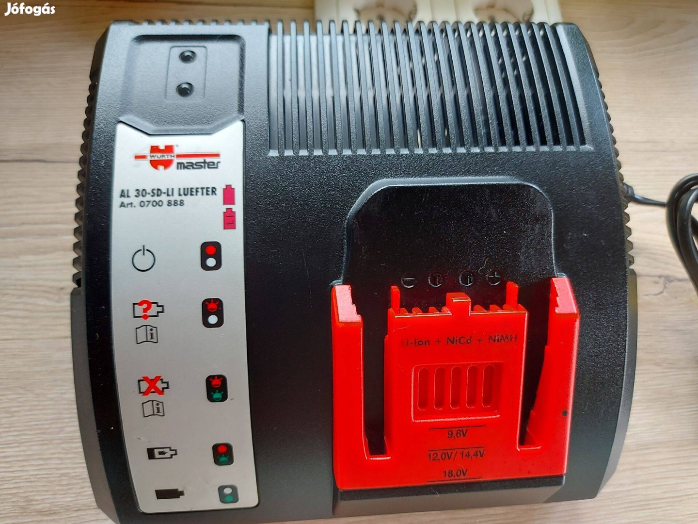 Würth Master AL 30-SD, 9,6 V - 18,0 V gyors töltő Li-Ion és Ni-MH