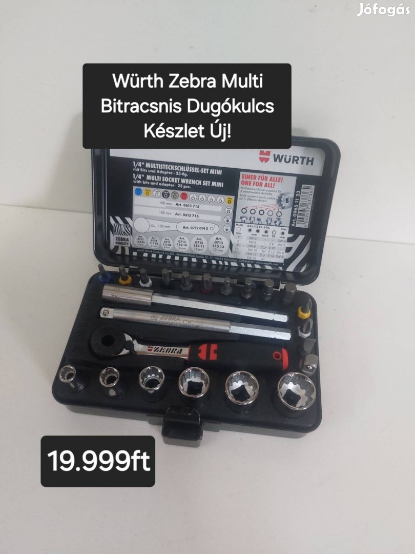 Würth Zebra Multi Bitracsnis Készlet Új! Beta Berner Minőség 