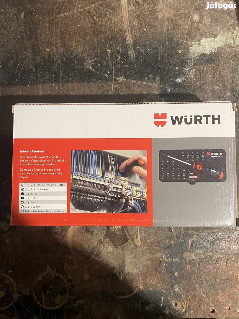 Würth bitkészlet csavarhúzóval