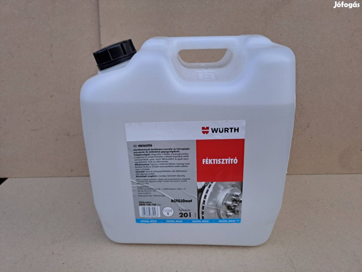 Würth féktisztitó folyadék 20 literes 