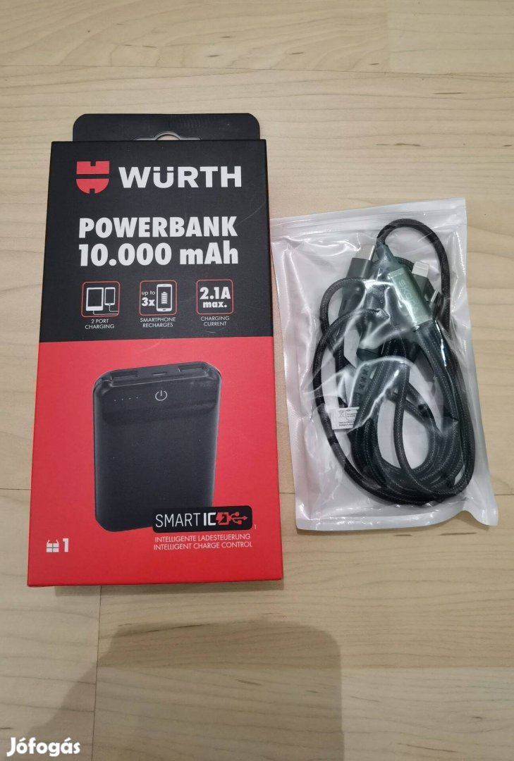 Würth powerbank adapterkábellel