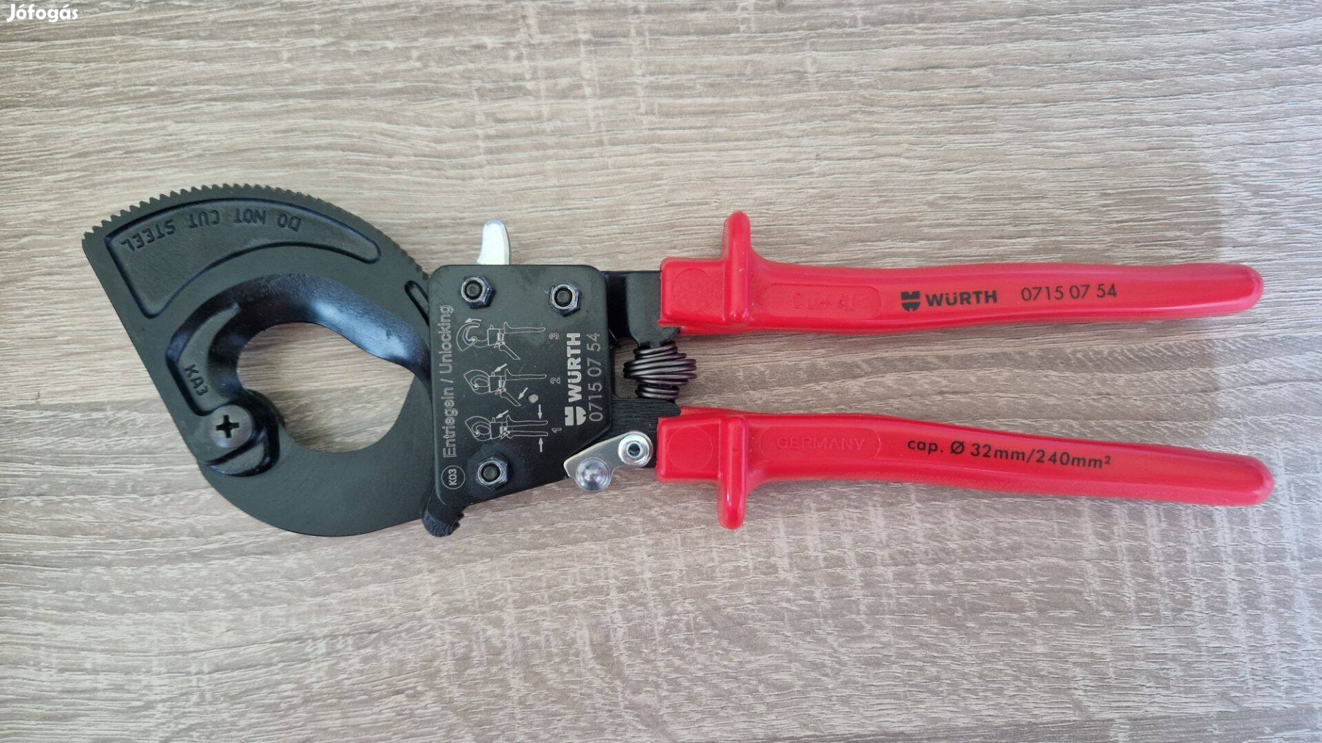 Würth racsnis kábelvágó 250mm L250-D32mm