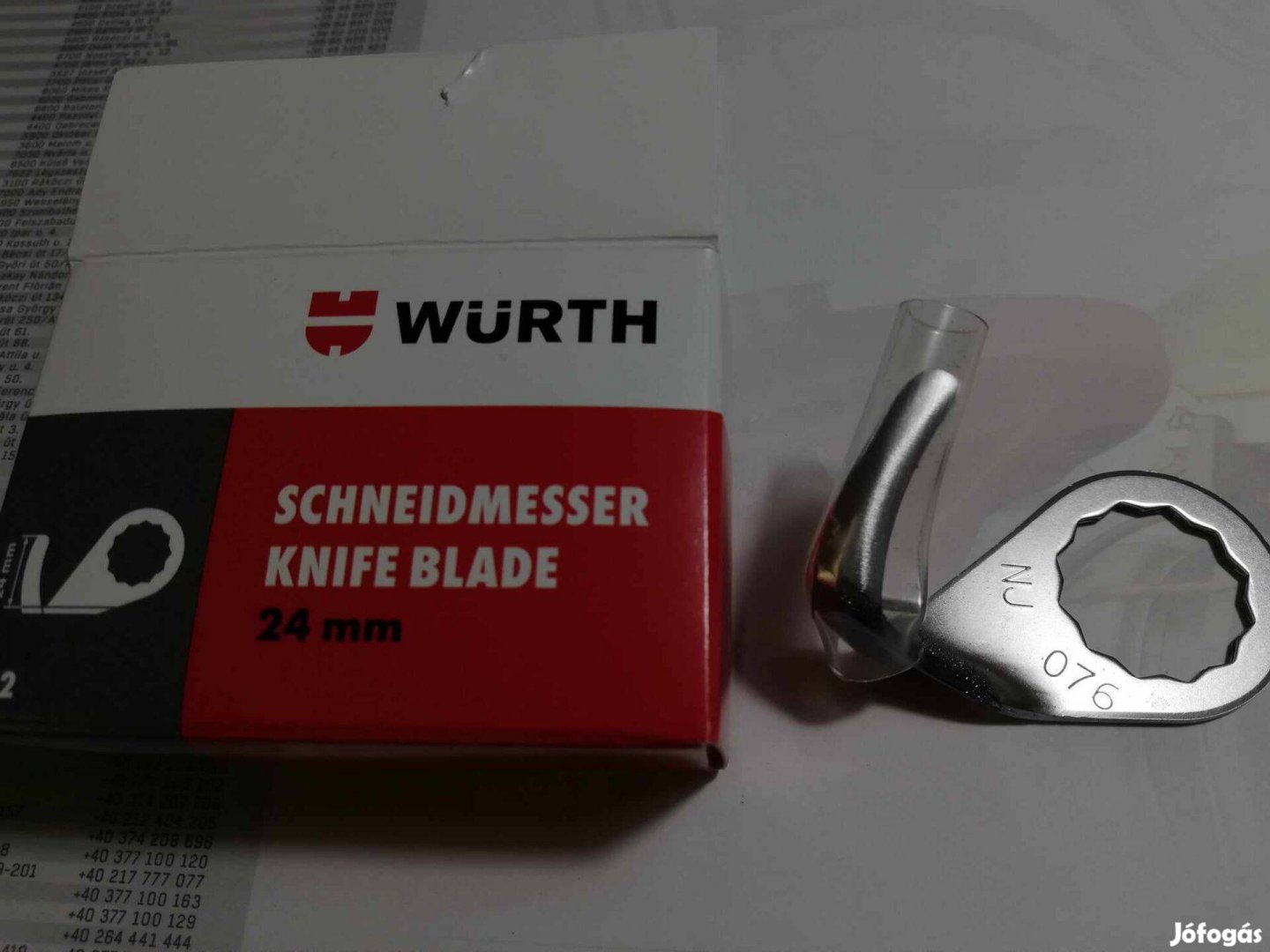 Würth szélvédő kivágó kés, 24 mm-es, új