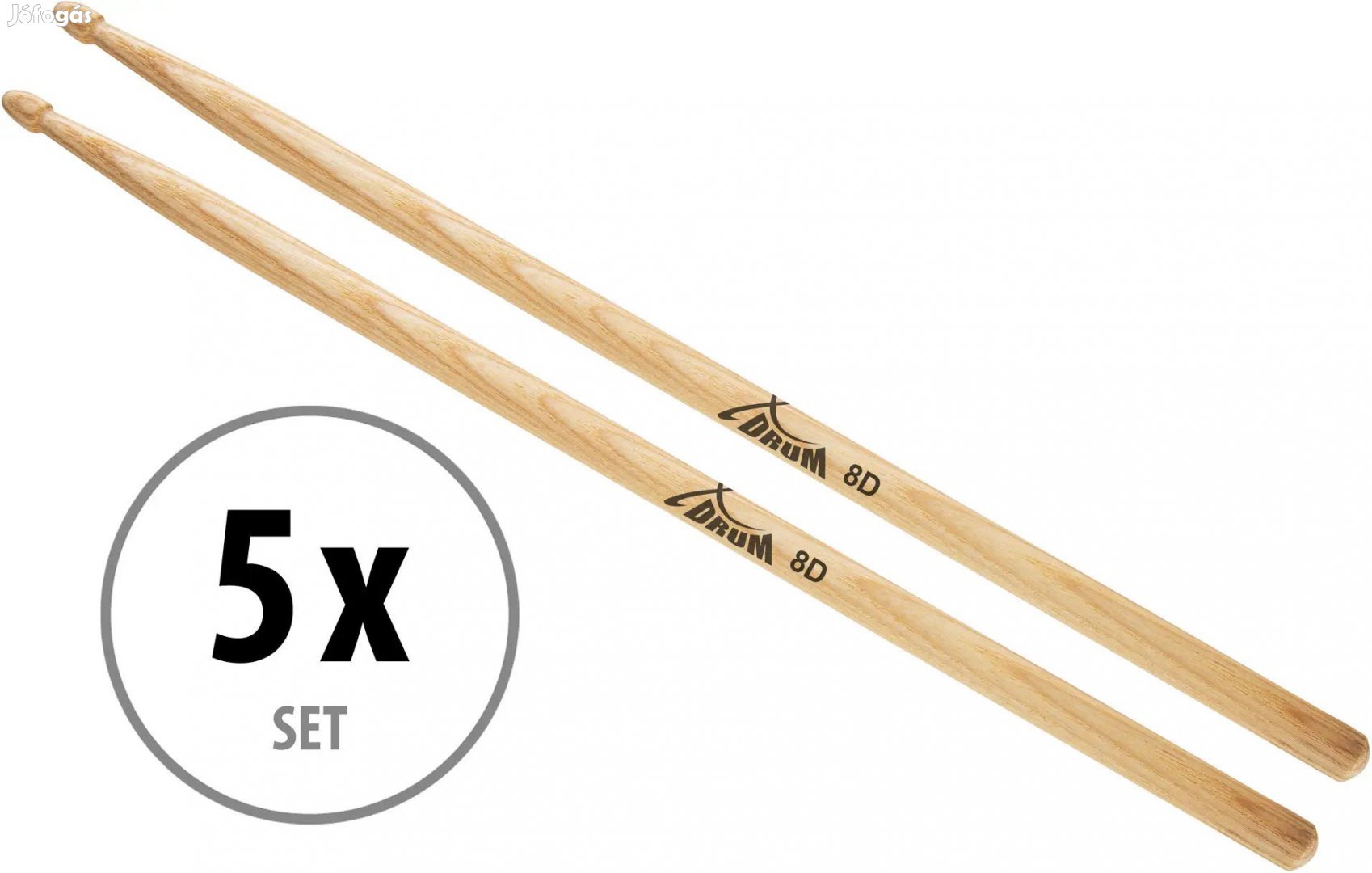 XDrum 8D Hickory Fa Dobverők, 5 pár