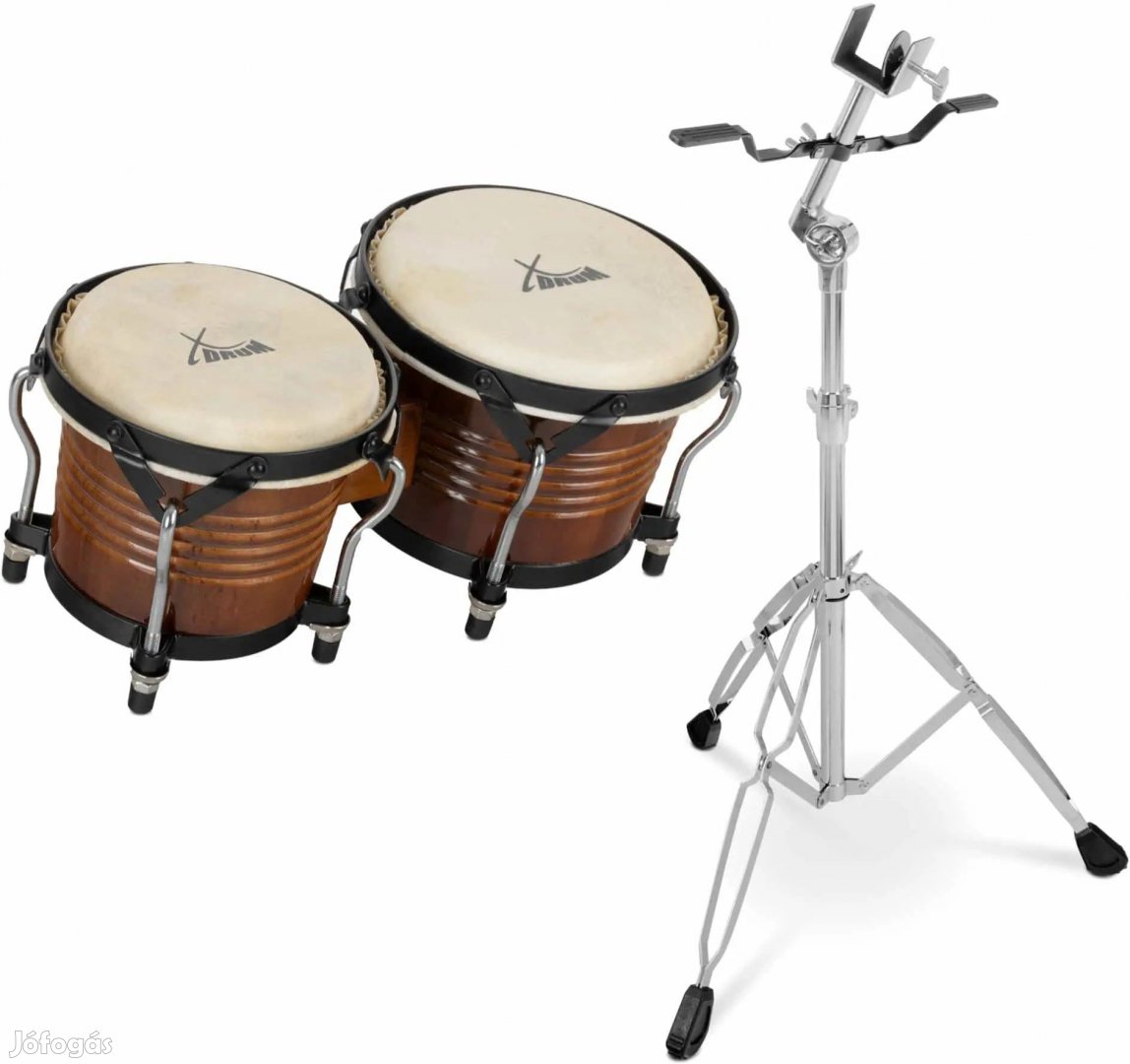 XDrum Bongo Pro Dohány KÉSZLET állvánnyal