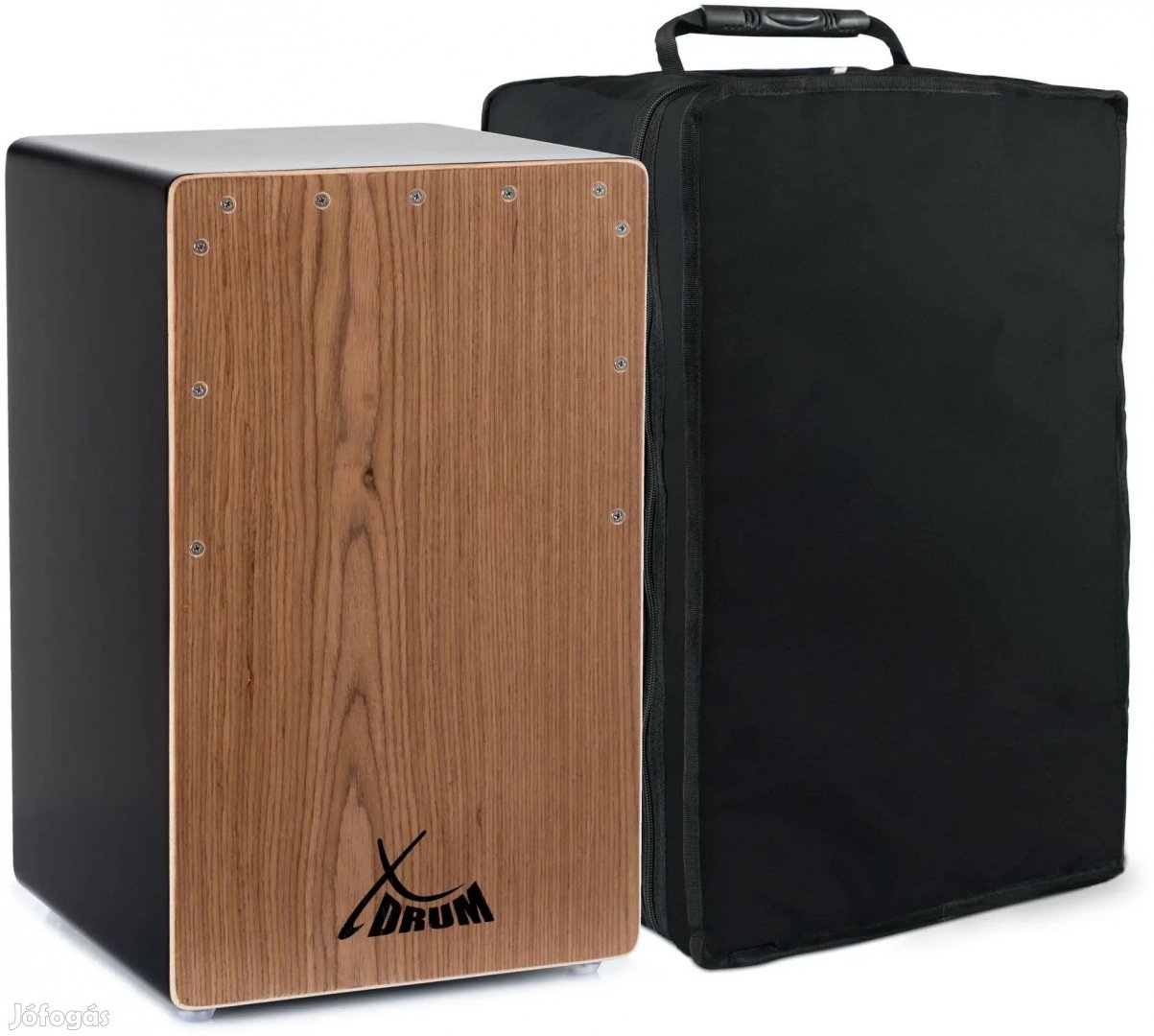 XDrum Cajon El Bajo Bass Port Fekete/Dió beleértve a Táskát