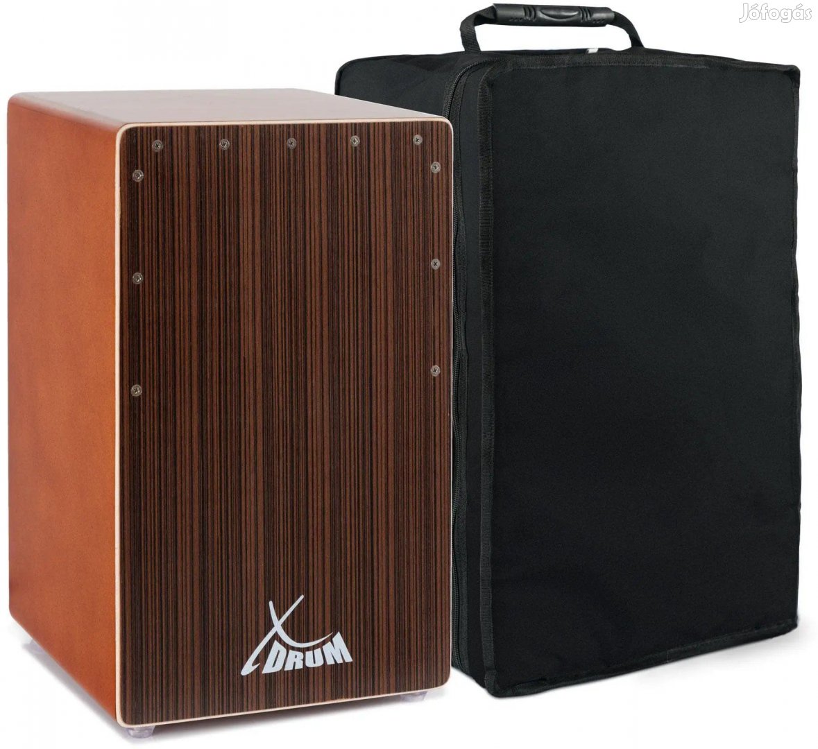 XDrum Cajon El Bajo Bass Port Kakaóbarna/Ebony Készlet beleértve a