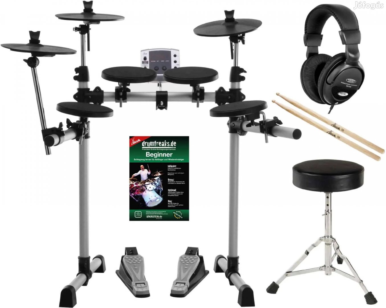 XDrum DD-400 Elektronikus Dobkészlet Teljes Fülhallgatóval, Dobpaddal