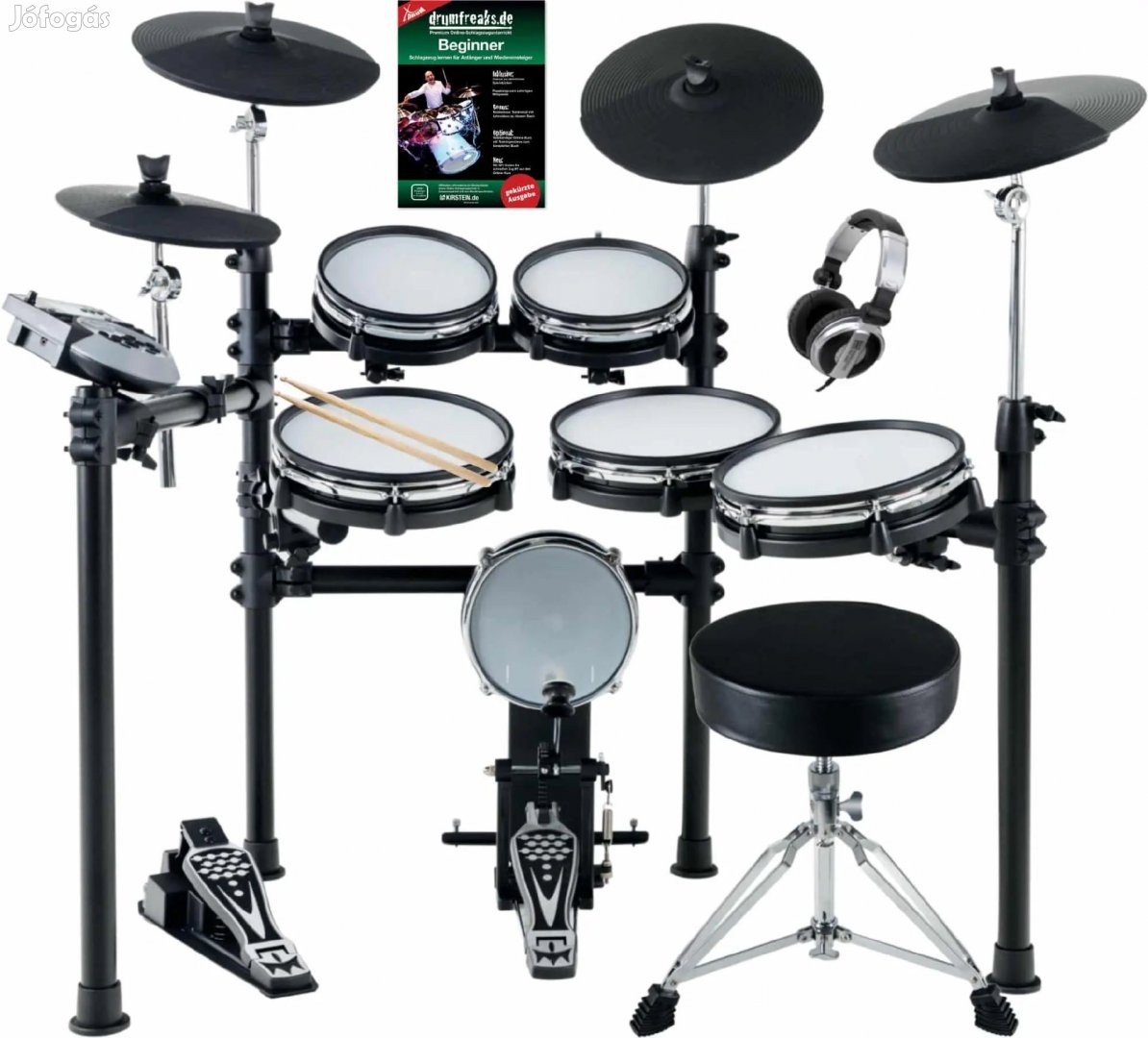 XDrum DD-530 Mesh Heads E-Drum MAXI KÉSZLET székkel és fejhallgatóval