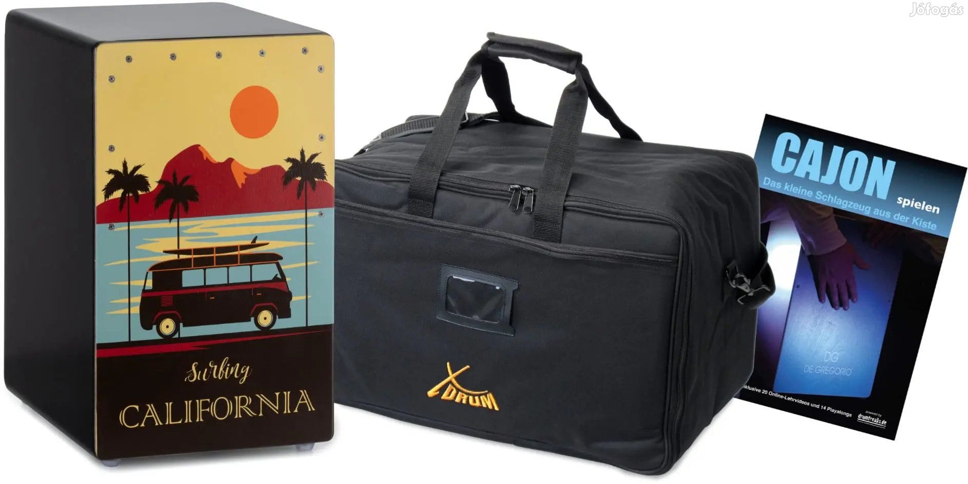 XDrum Design Series Cajon "California" szett táskával + iskolával