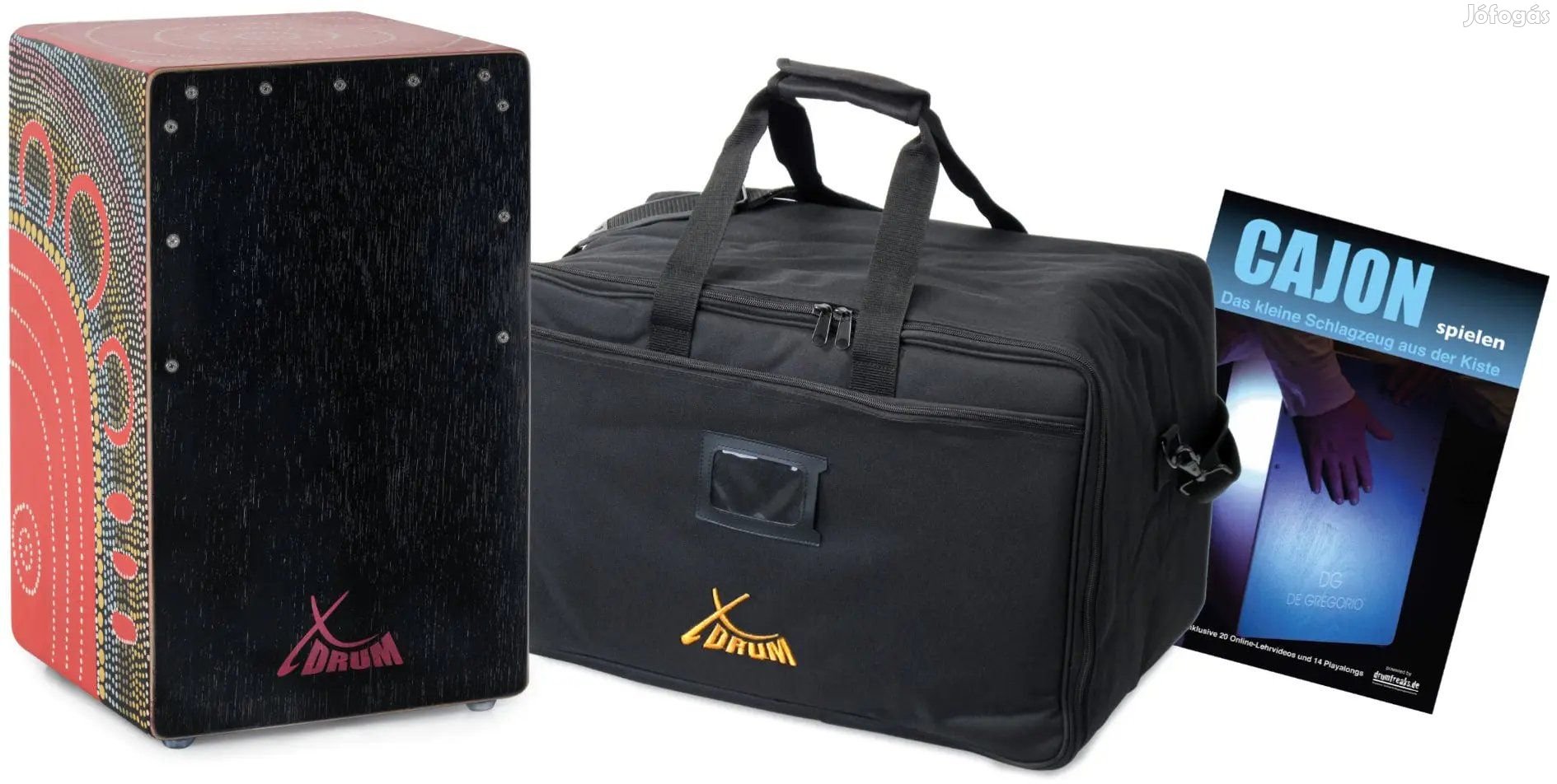 XDrum Design Series Cajon "Flower" szett táskával + iskolával