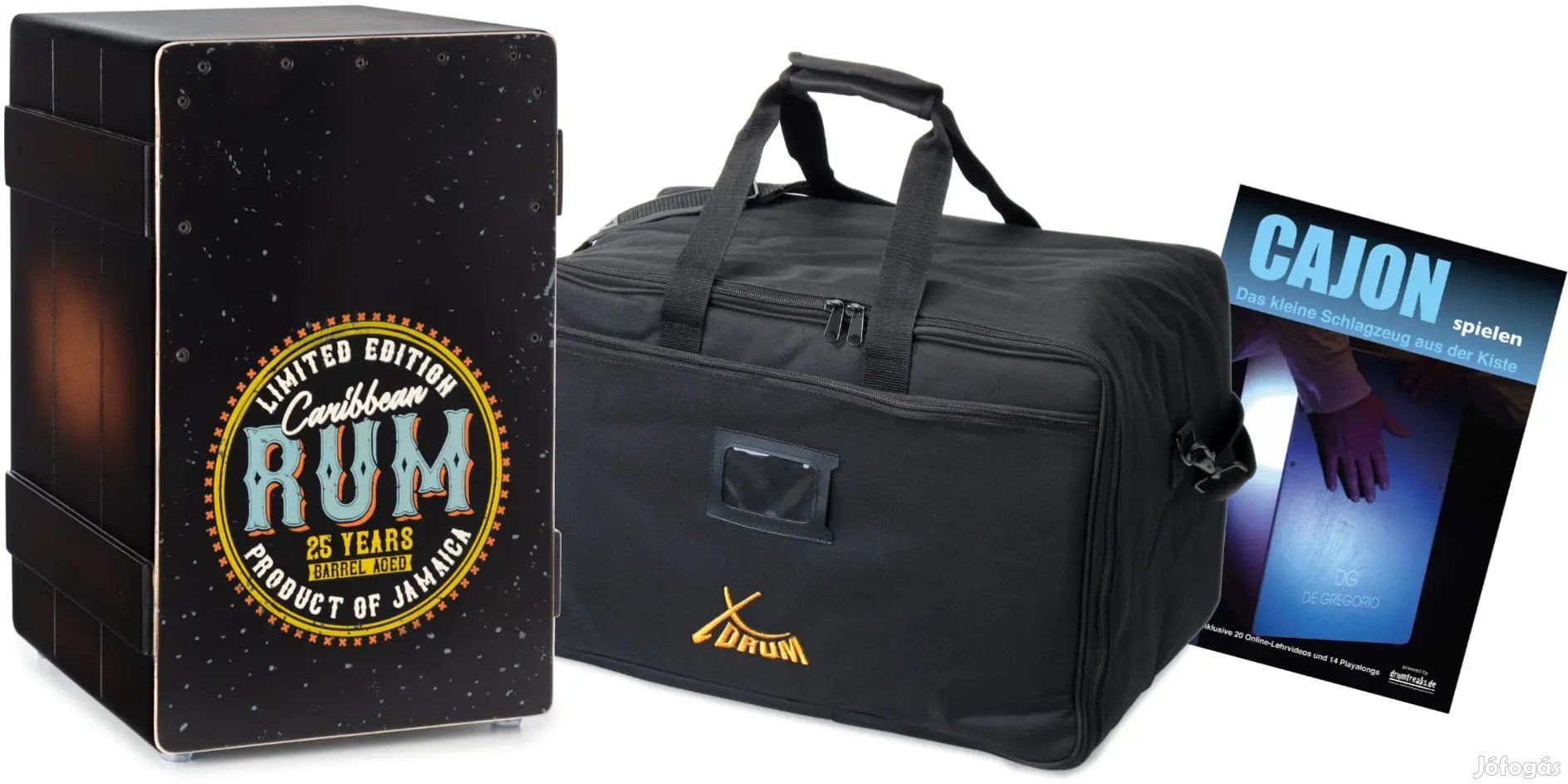 XDrum Design Series Cajon "Rum" Szett Táskával + Iskolával