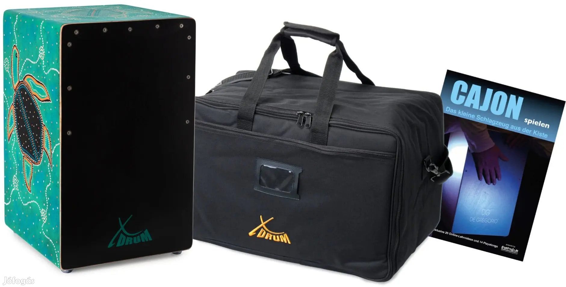 XDrum Design Series Cajon "Turtle" Szett Táskával + Iskolával