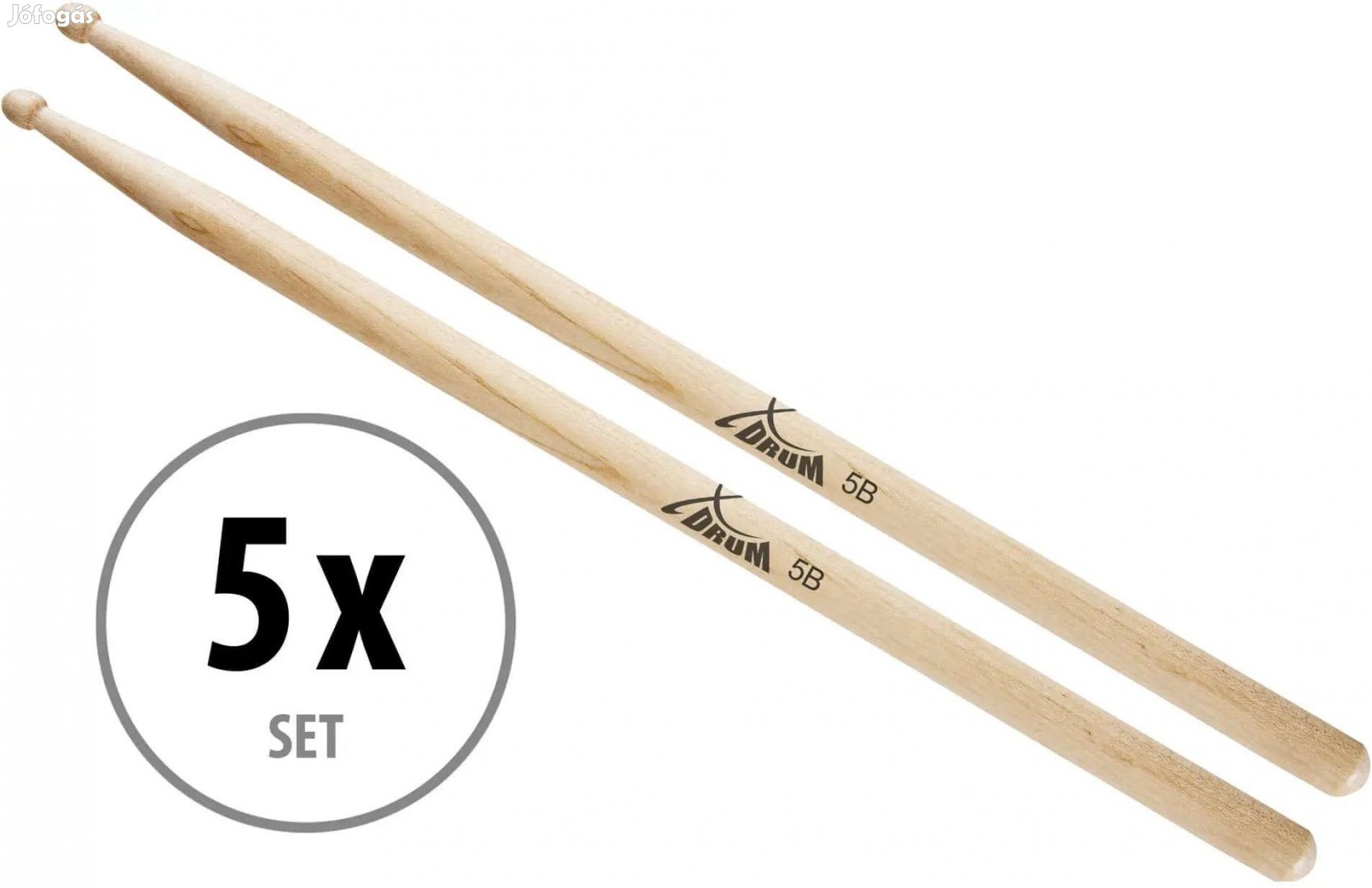 XDrum Dobverő 5B Fa Fej, 5 pár