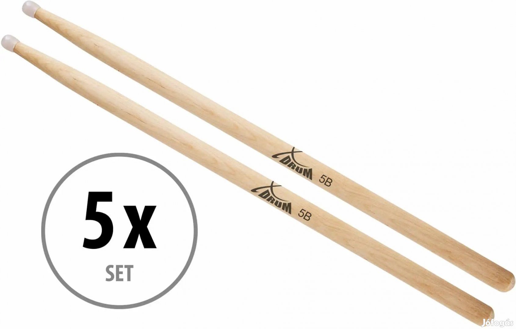 XDrum Dobverő 5B Nylon Fej, 5 pár