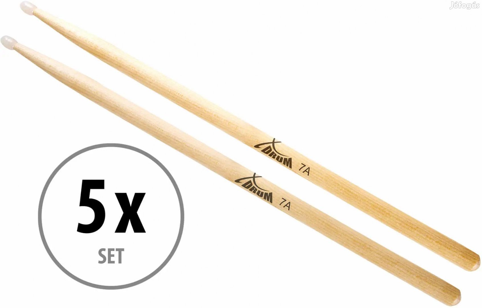XDrum Dobverő 7A, nylon fej, 5 pár