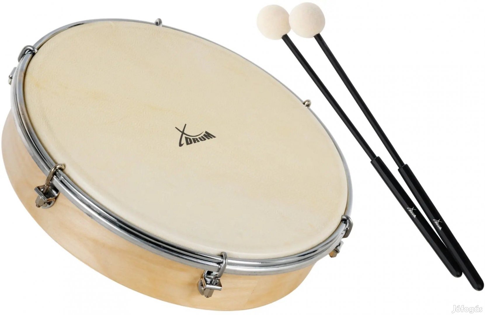 XDrum HTM-10S 10" kézi dob természetes fejjel ütőkkel