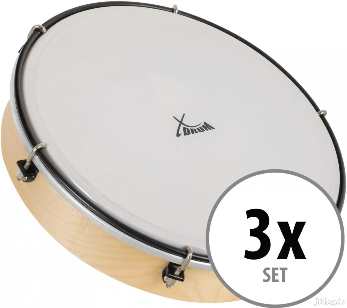 XDrum HTM-12K 12" kézi dob műanyag fejjel 3 db-os szett